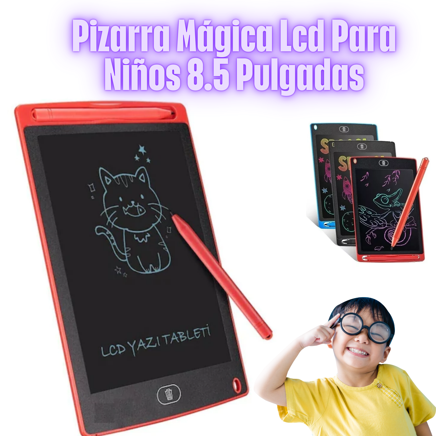 Pizarra Mágica LCD Para Niños 8.5"🎨✨